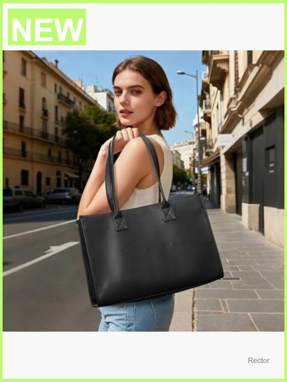 Oversize Pu Leather Tote Bag Weekender Shopper Handbag Purses Top Handle - Picture 3 of 6